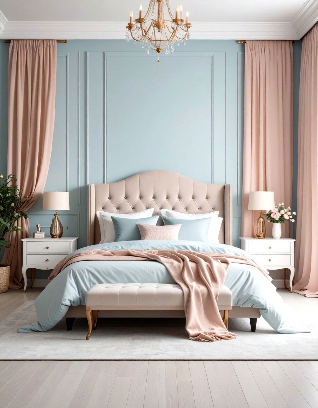 Powder Blue Romantic Retreat - 24 Moody Blue Bedroom Ideas