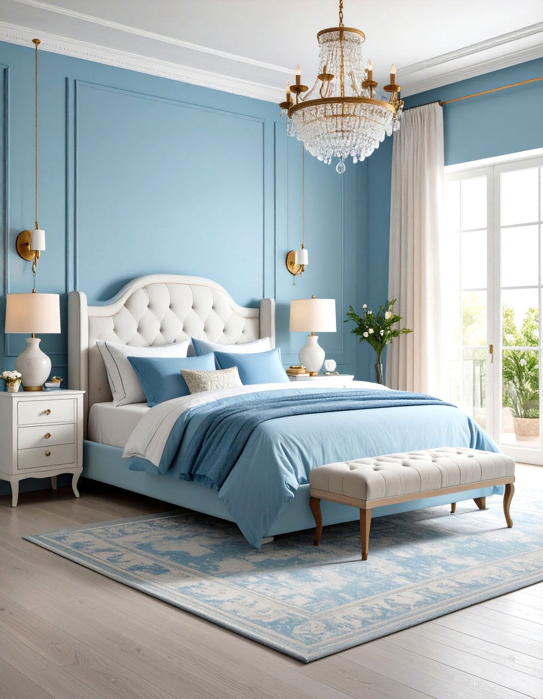 Powder Blue Tranquility Chamber - 24 Shabby Chic Bedroom Ideas
