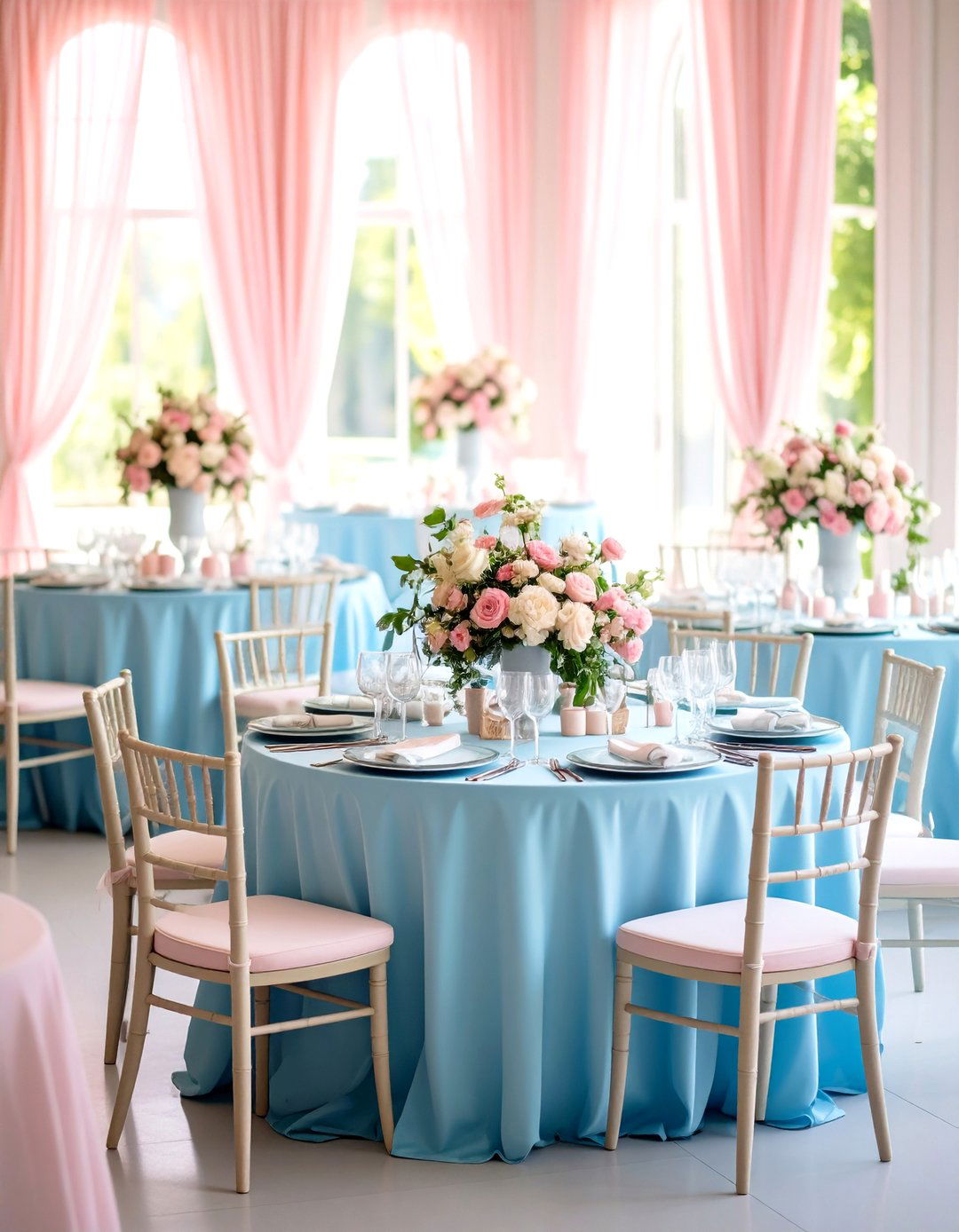 Powder Blue and Pink Wedding Theme - 24 Blue Wedding Theme Ideas