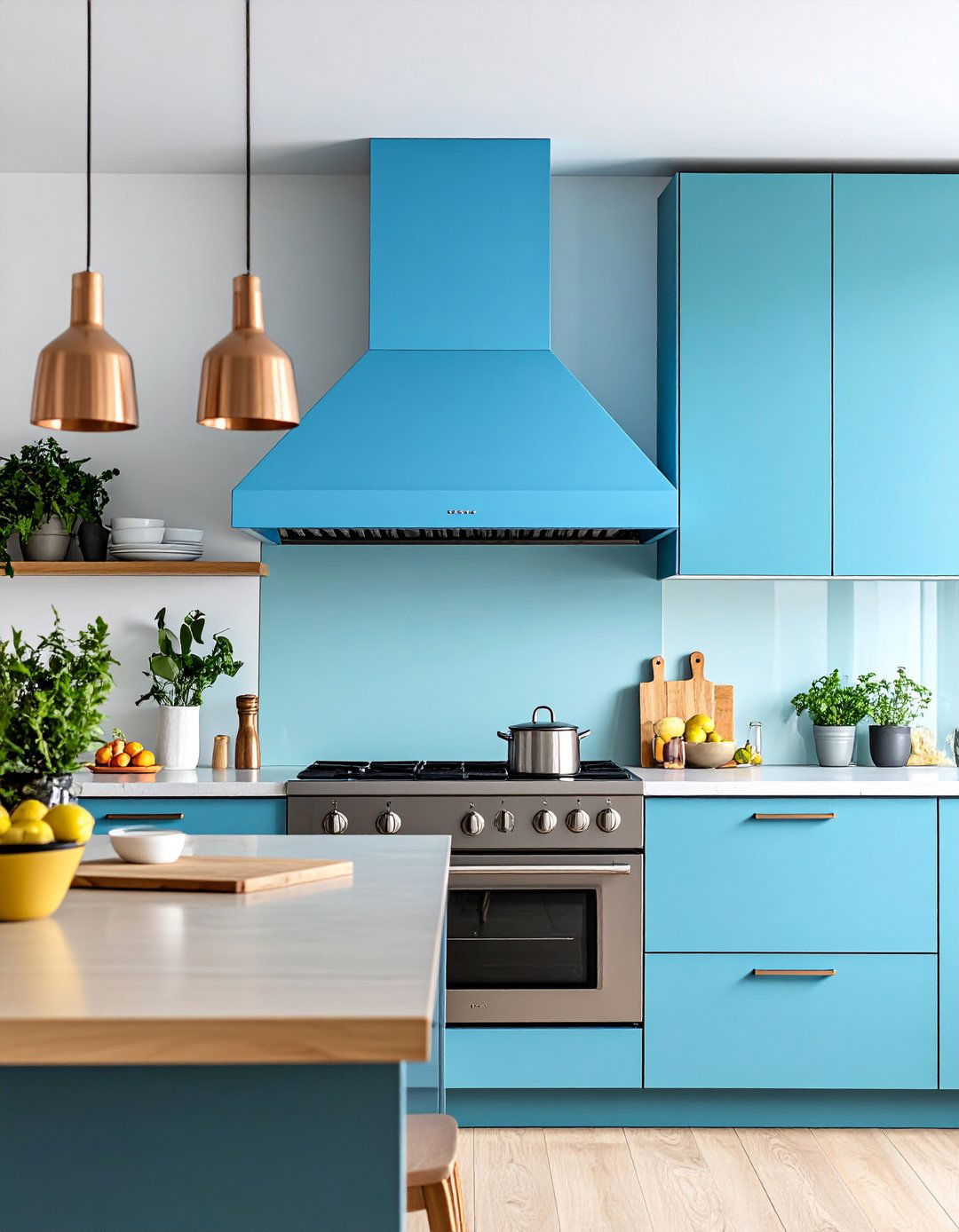 Powder Coated Color Statement Hood - 24 Range Hood Ideas