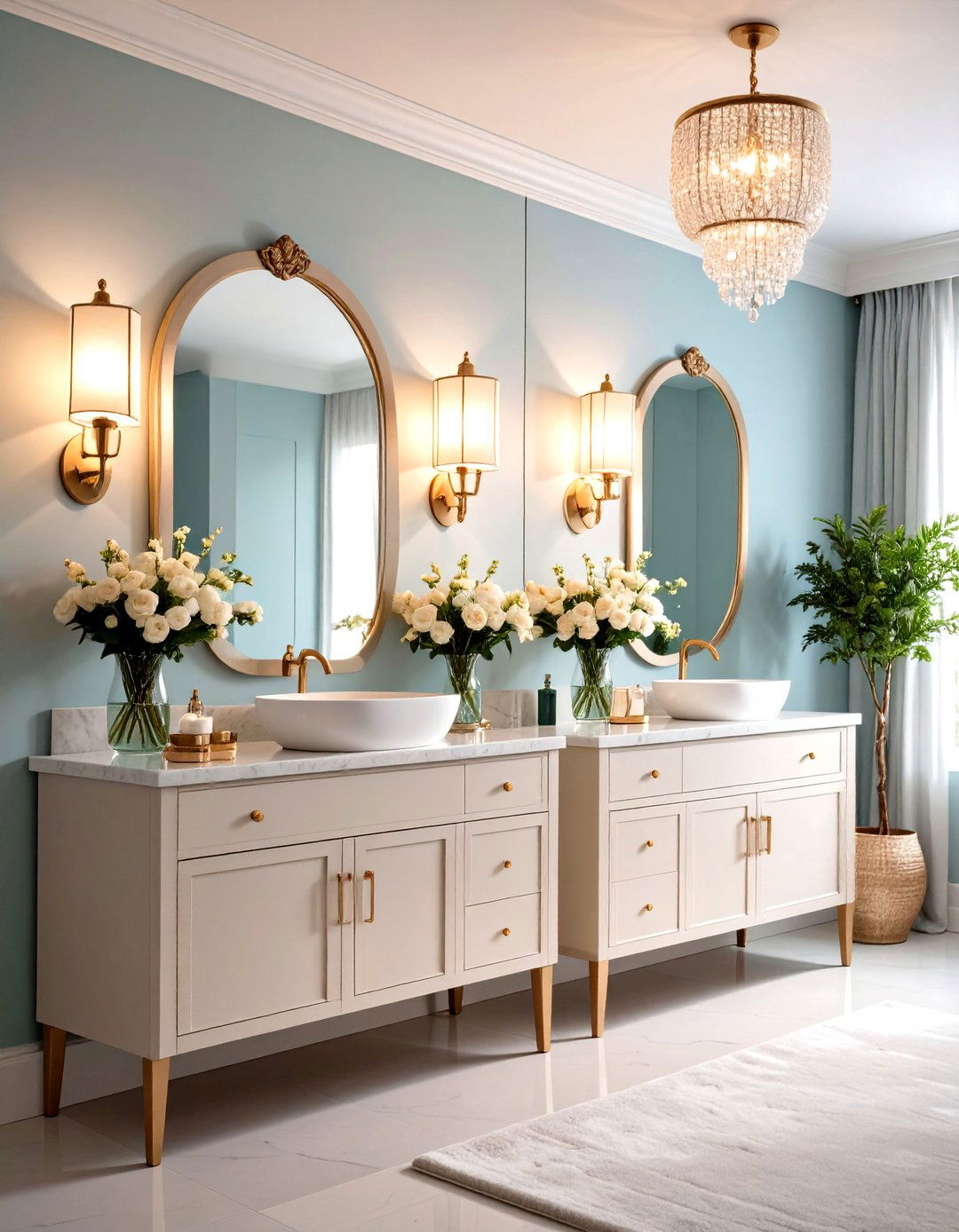 Powder Room Elegant Accent Placement - 24 Lantern Decor Ideas