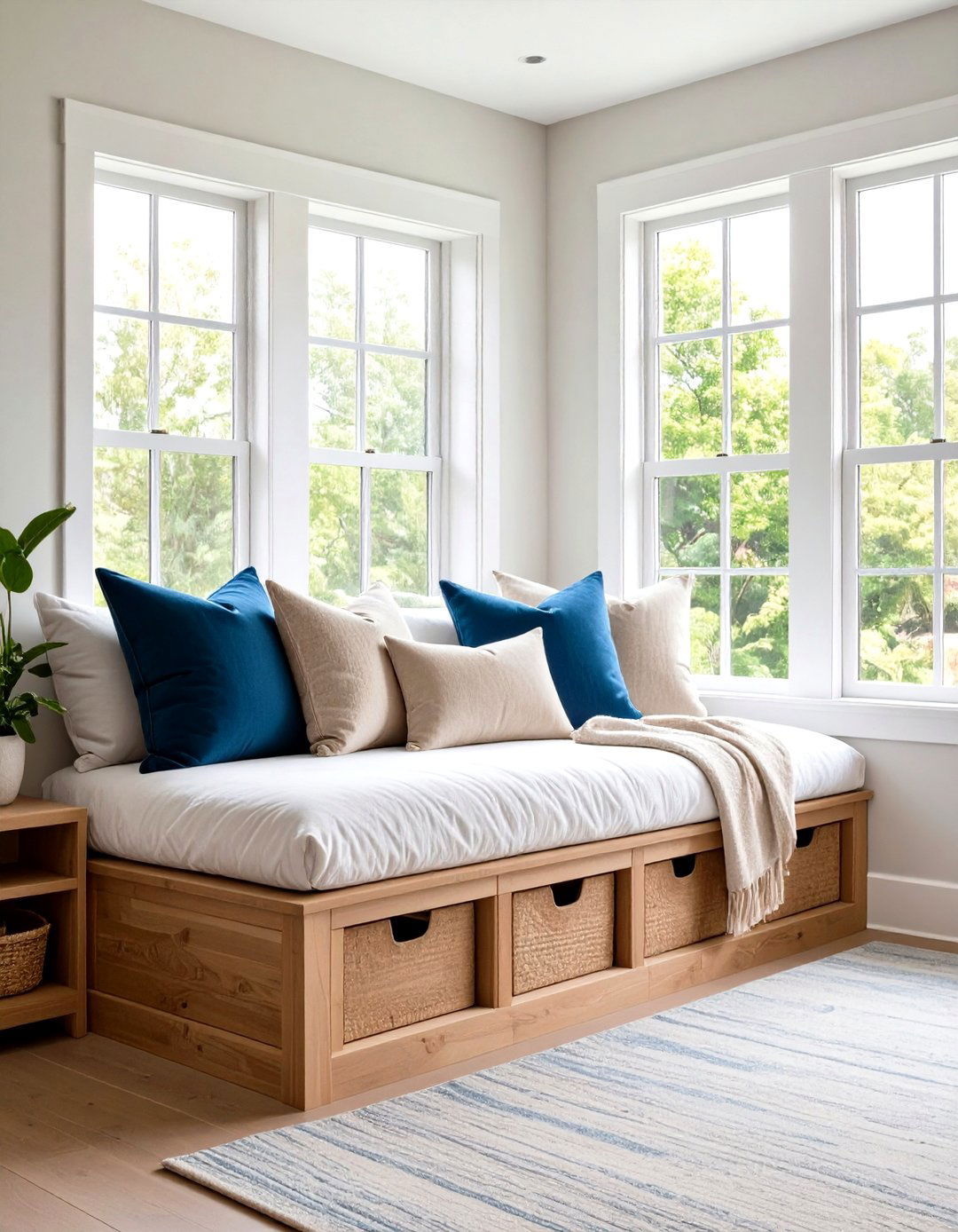 Prairie Style Bedroom Built In Window Seat with Storage - 24 Prairie-style Interior Design Ideas