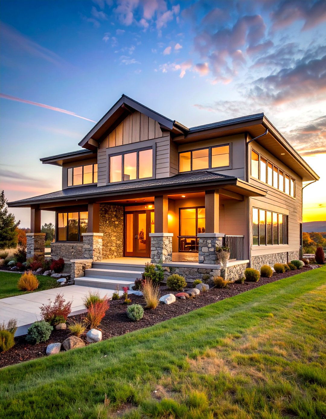 Prairie Style Greige Architecture - 24 Greige Paint Colors for Exteriors