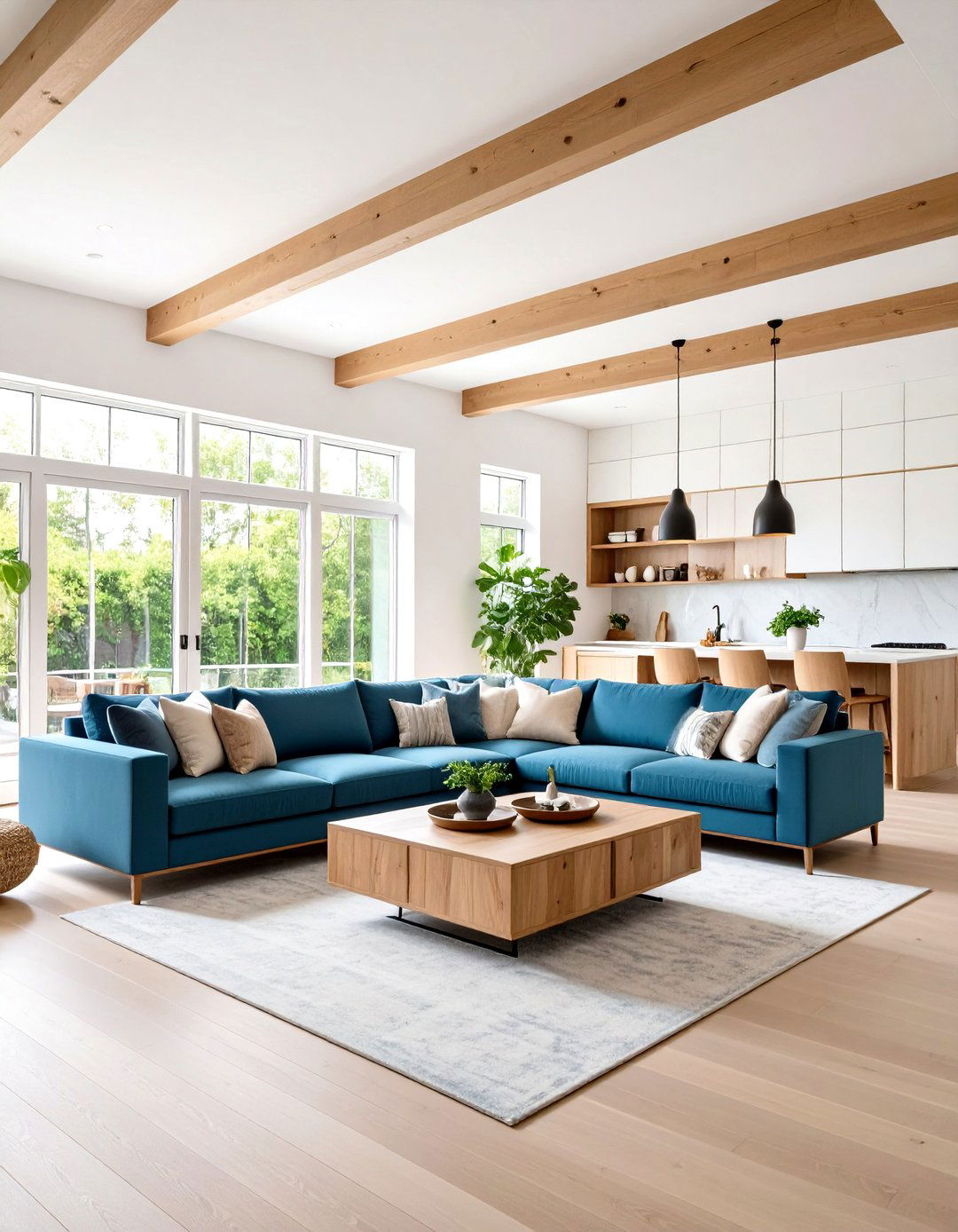 Prairie Style Living Room with Horizontal Built In Cabinetry - 24 Prairie-style Interior Design Ideas