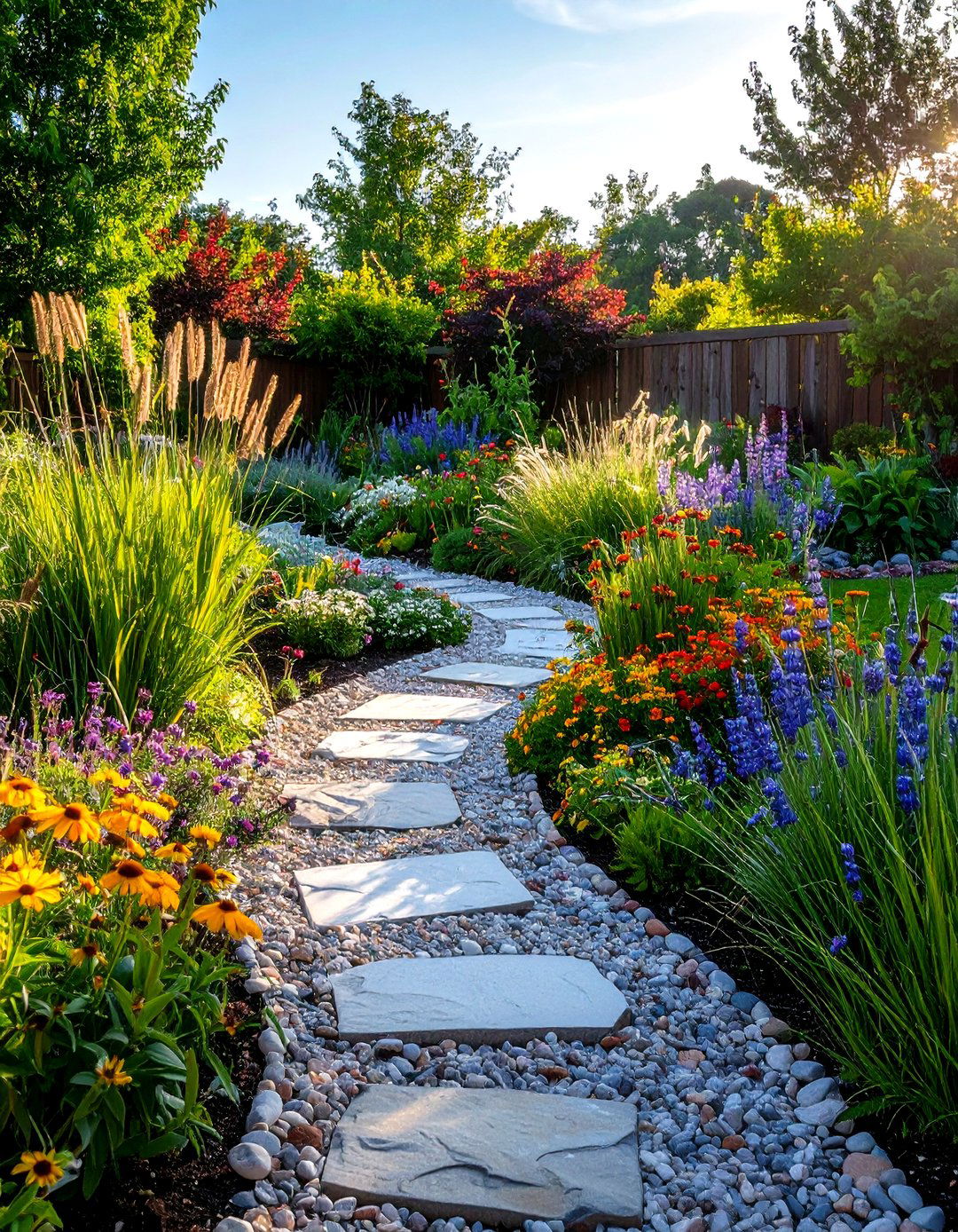 Prairie Style Naturalistic Garden - 24 Gravel Garden Ideas
