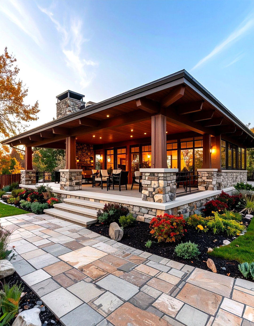 Prairie Style Veranda with Horizontal Emphasis - 24 Veranda Ideas
