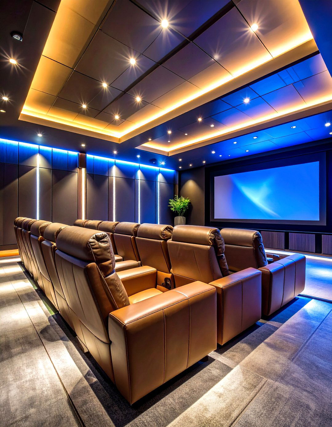 Premium Home Theater with Stadium Seating - 24 Luxury Man Cave Ideas