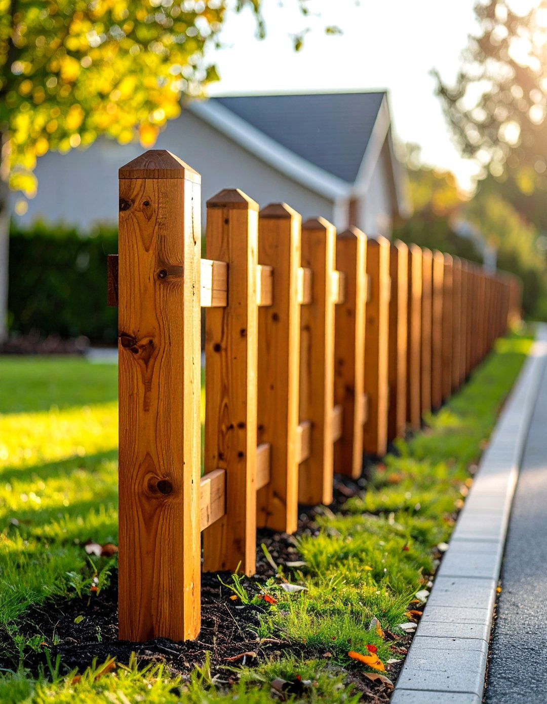 Pressure Treated Wood Posts - 24 Gravel Driveway Edging Ideas