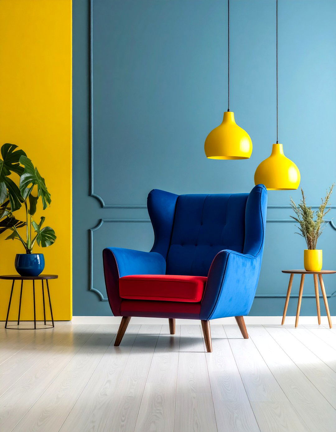 Primary Color Accent Strategy - 24 Bauhaus Interior Design Ideas