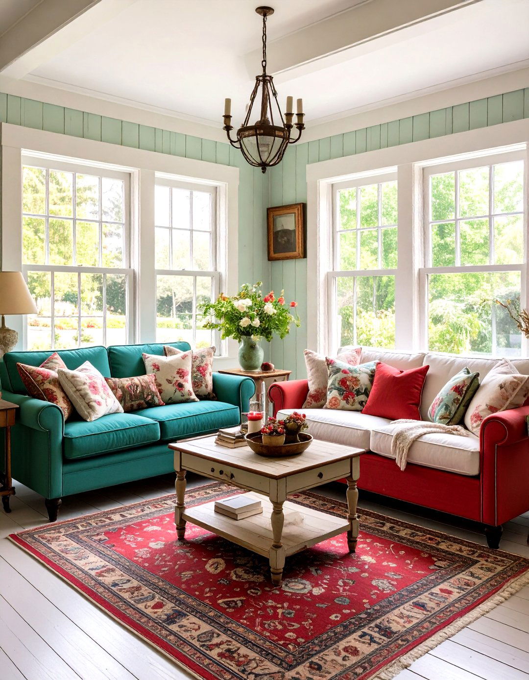 Primitive Painted Furniture Style - 24 Small Rustic Living Room Ideas
