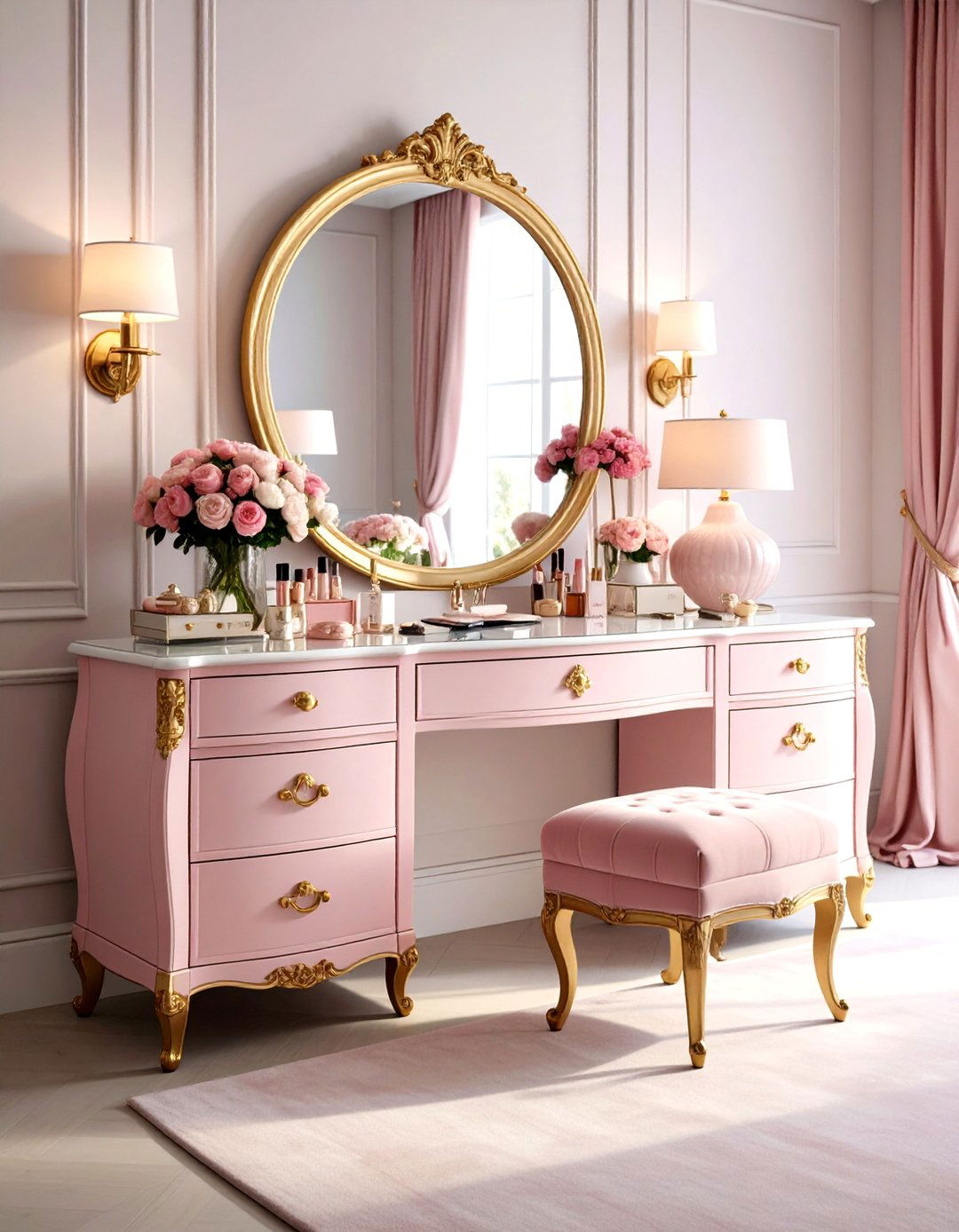 Princess Vanity Station Setup - 24 Princess Room Ideas