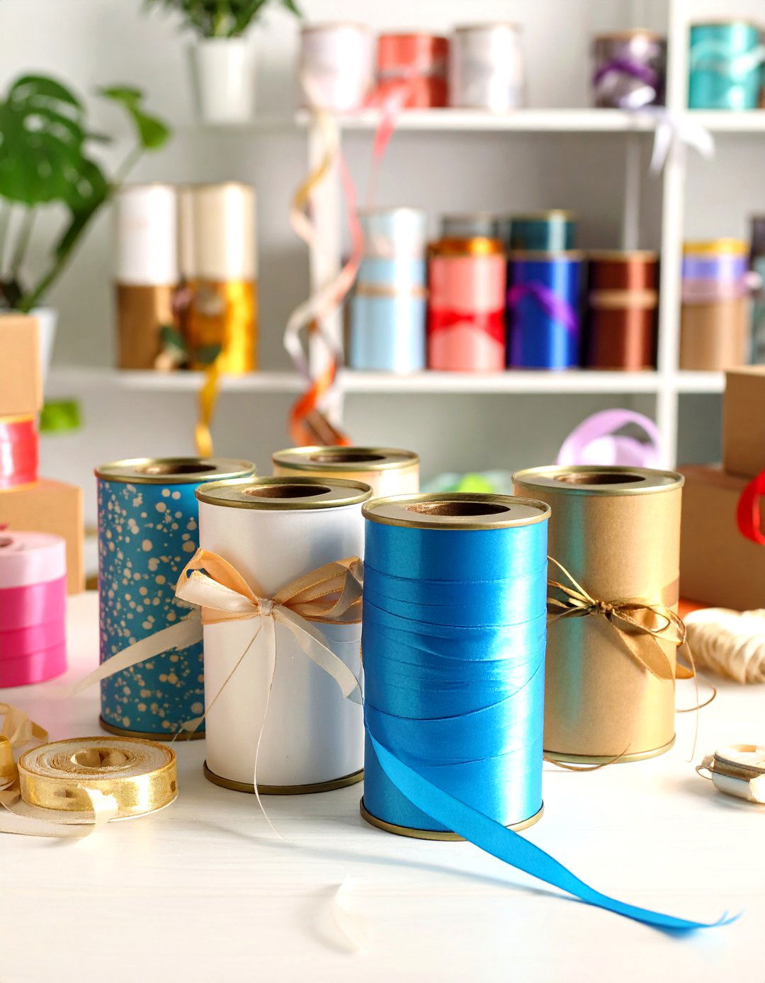 Pringles Can Ribbon Dispenser Conversion - 24 Ribbon Storage Ideas