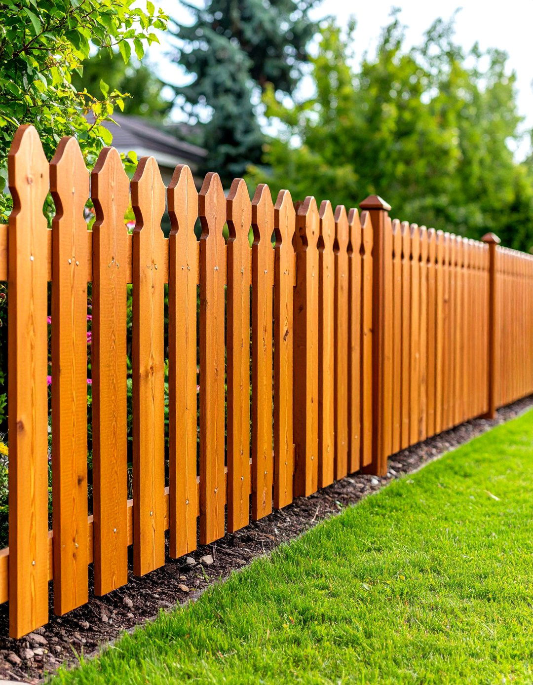 Privacy Fence with Scalloped Top Design - 24 Privacy Fence Ideas