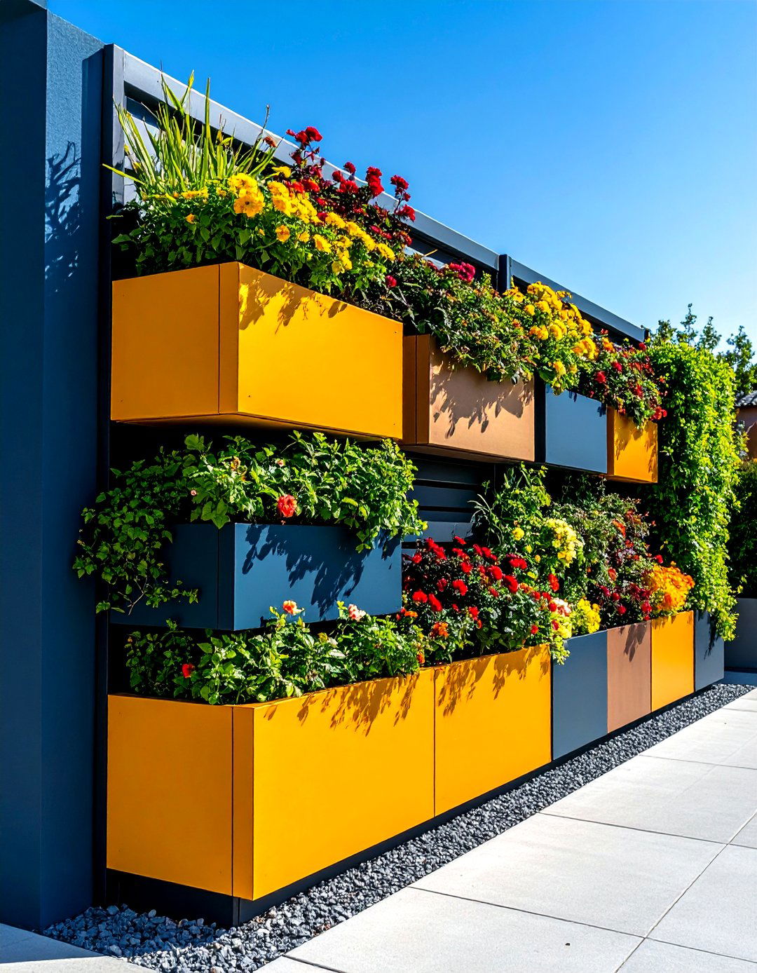Privacy Screen Corner Fence With Integrated Planters - 24 Corner Fence Ideas