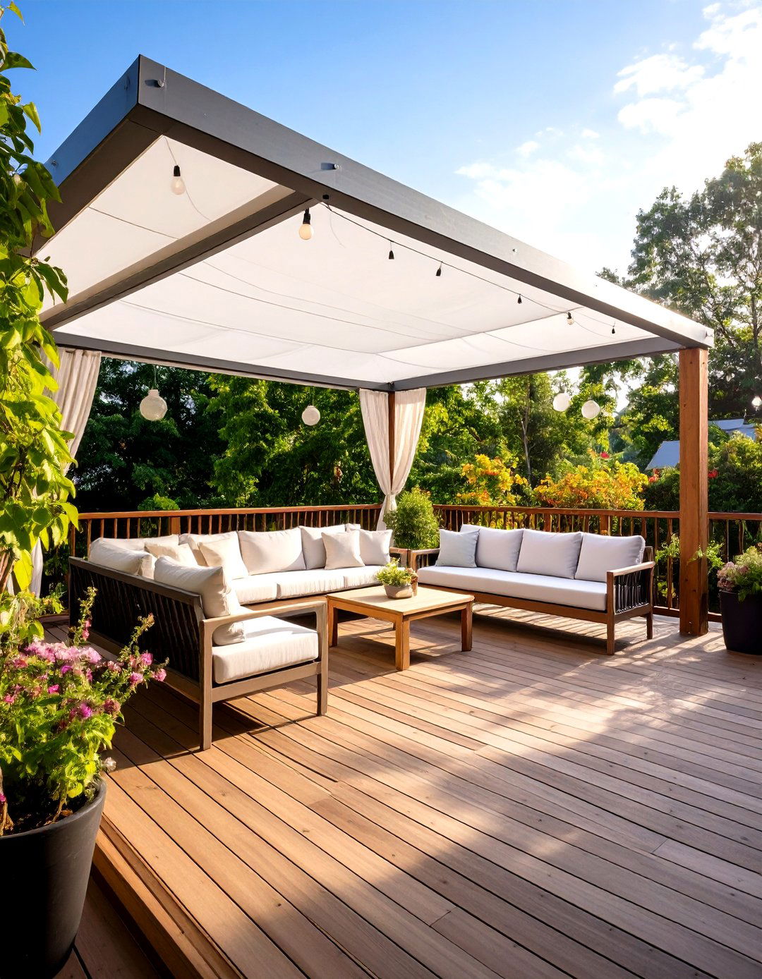 Privacy Screen Deck Cover - 24 Covered Deck Ideas