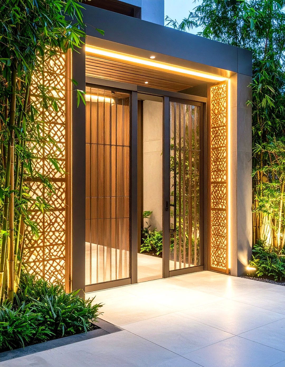 Privacy Screen Integration - 24 Front Door Decor Ideas