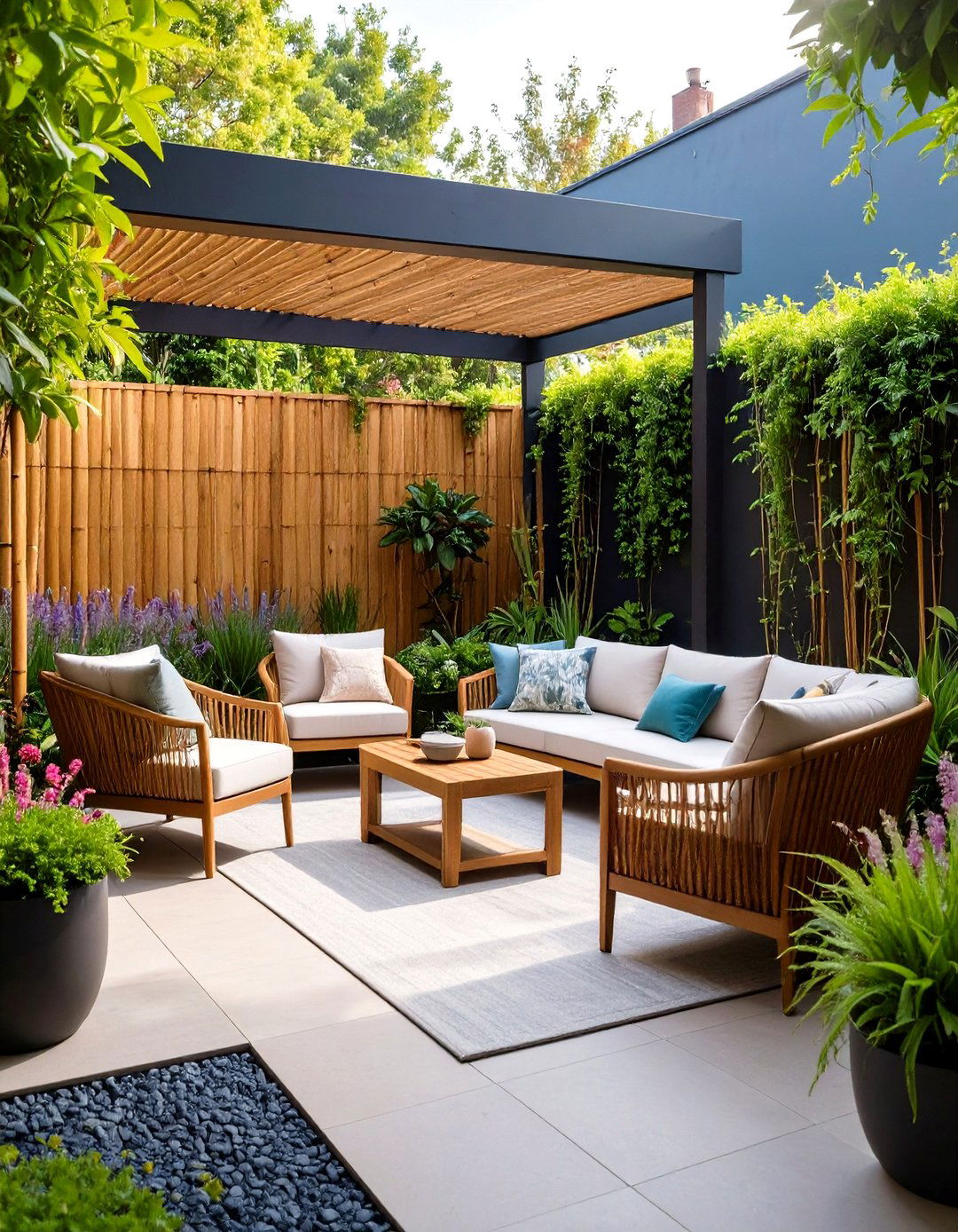 Privacy Screen Patio - 24 Small Backyard Patio Ideas