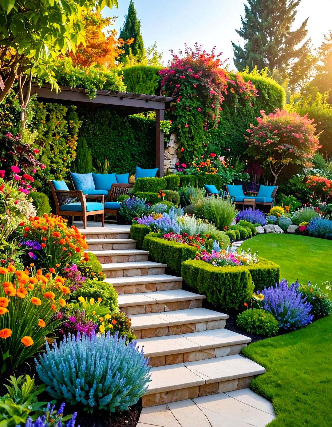 Privacy Screening Terraced Walls - 24 Terraced Garden Ideas