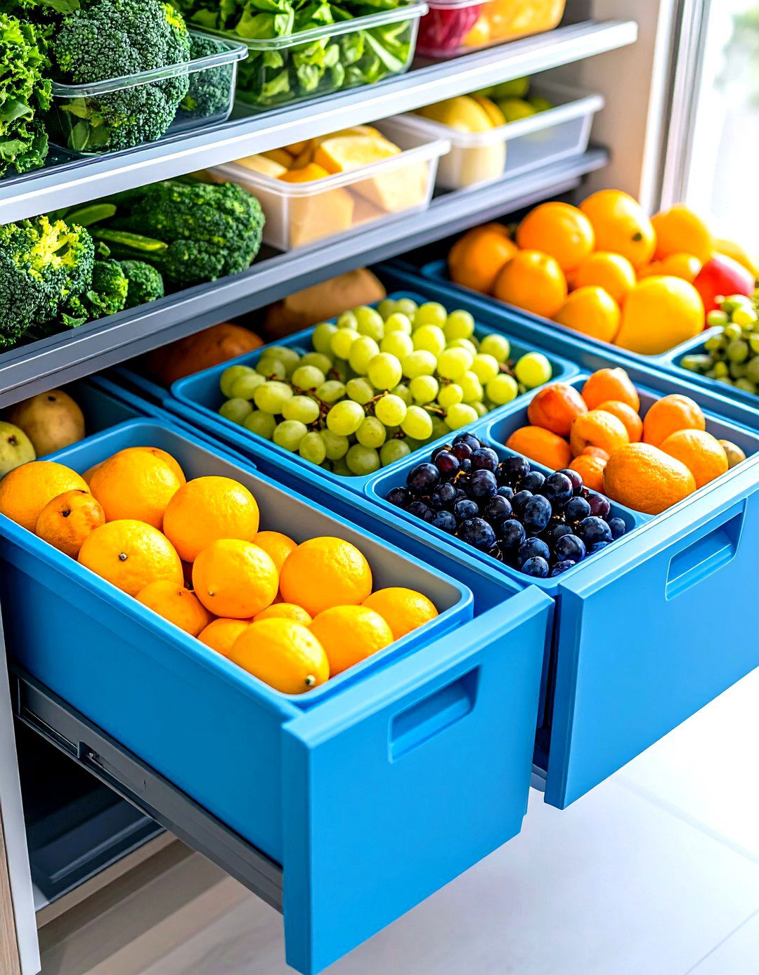Produce Drawer Optimization - 24 Fridge Organization Ideas