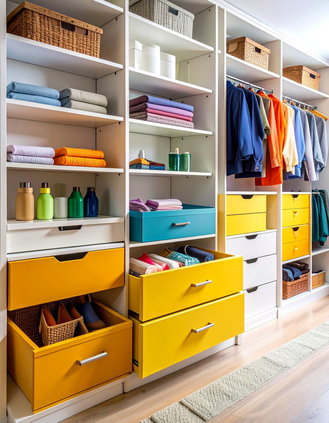 Pull Out Drawer Storage System - 24 Hall Closet Organization Ideas