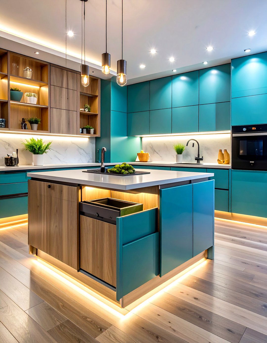 Pull Out Kitchen Cabinet System - 24 Garbage Can Storage Ideas