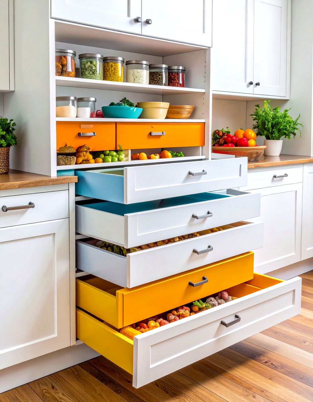 Pull Out Larder Drawers - 24 Larder Cupboard and Pantry Ideas for Your Kitchen