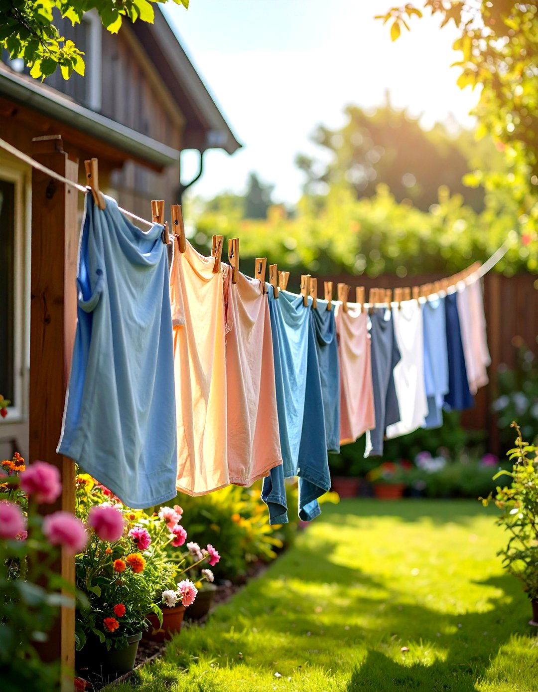 Pulley Clothesline System - 24 Outdoor Clothesline Ideas