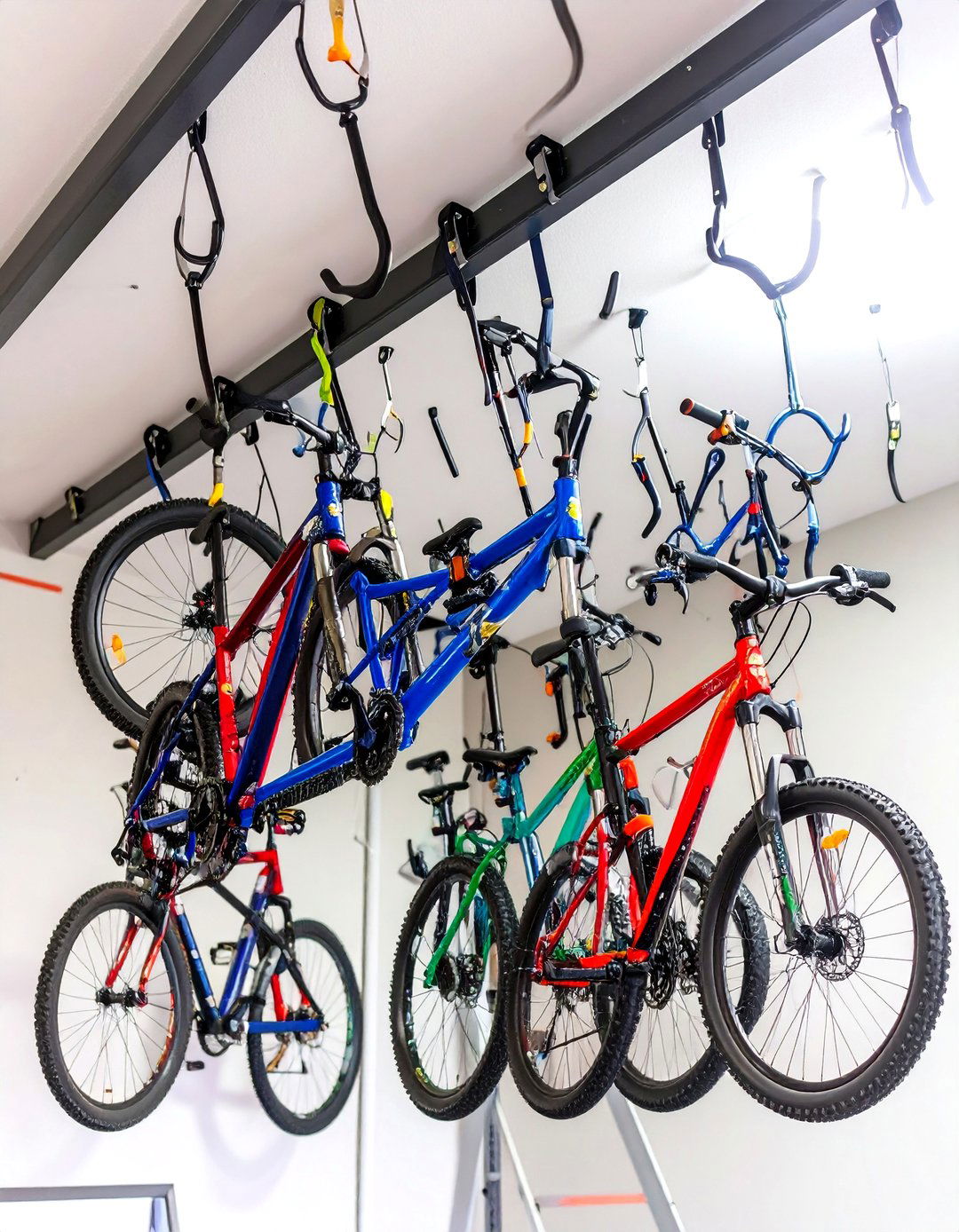 Pulley Free Ceiling Storage - 24 Garage Bike Storage Ideas