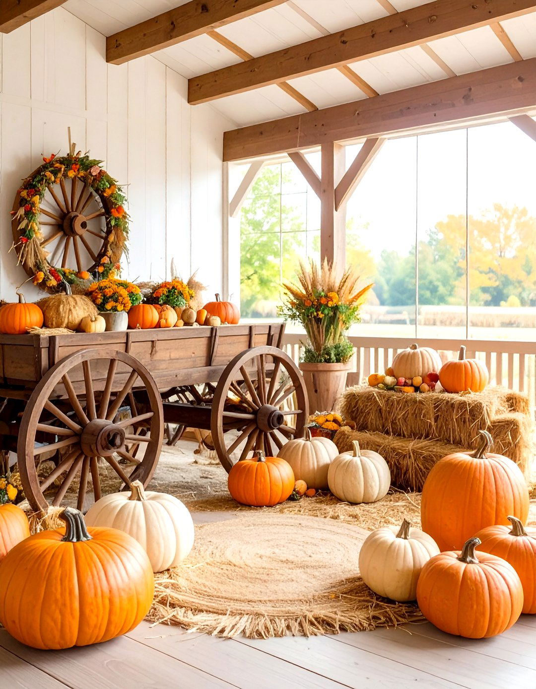 Pumpkin Patch Thanksgiving Landscape - 24 Thanksgiving Decor Ideas