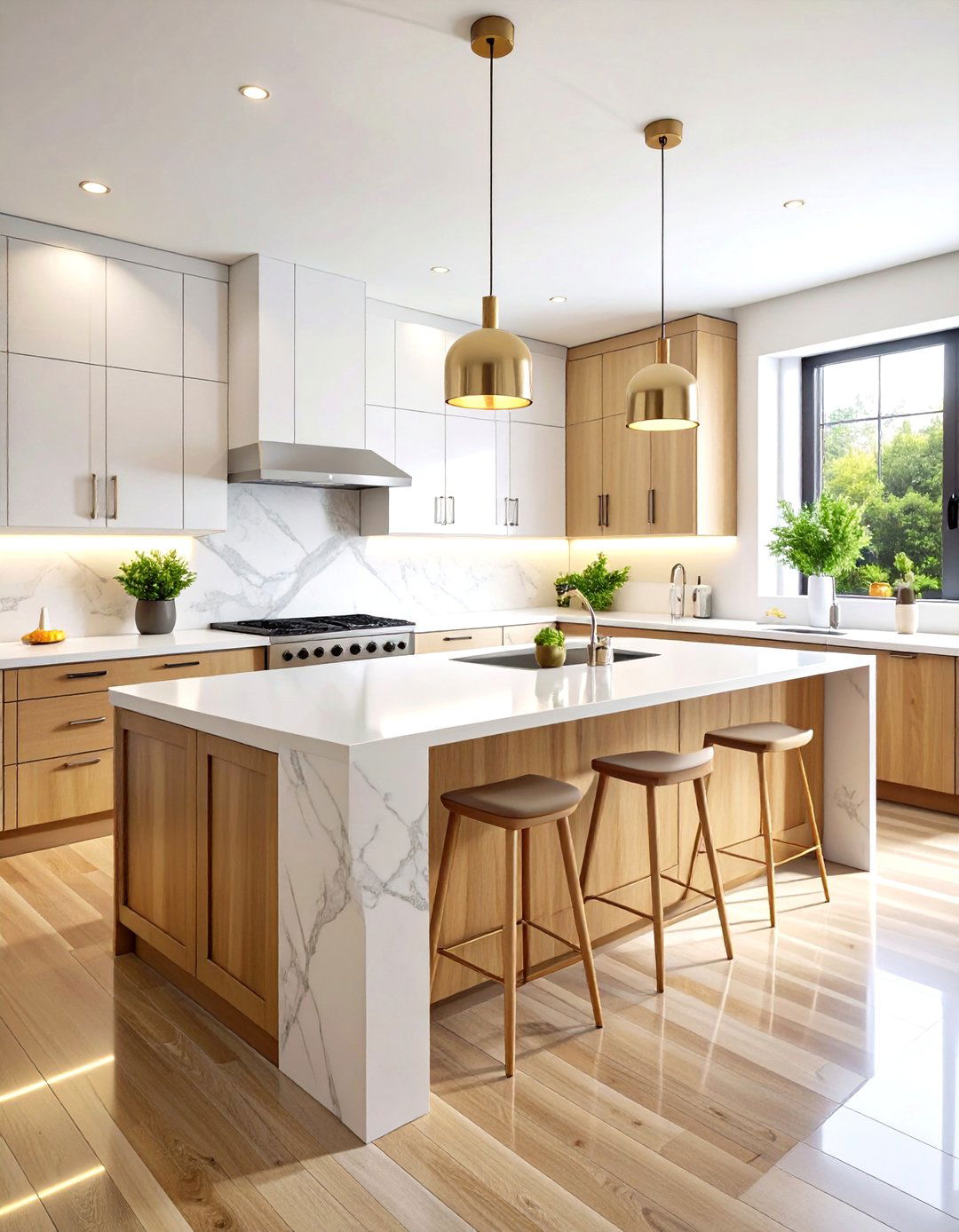 Pure White Quartz Countertops - 24 what color countertops go with oak cabinets