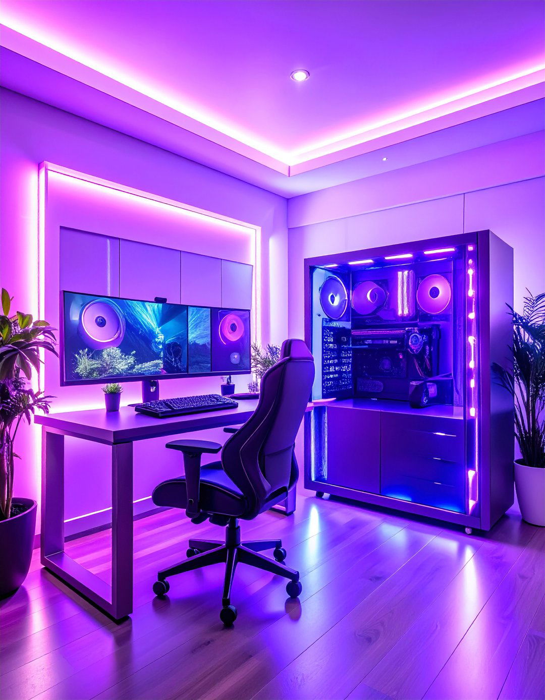 Purple Custom Gaming PC Build - 24 Purple Gaming Setup Ideas