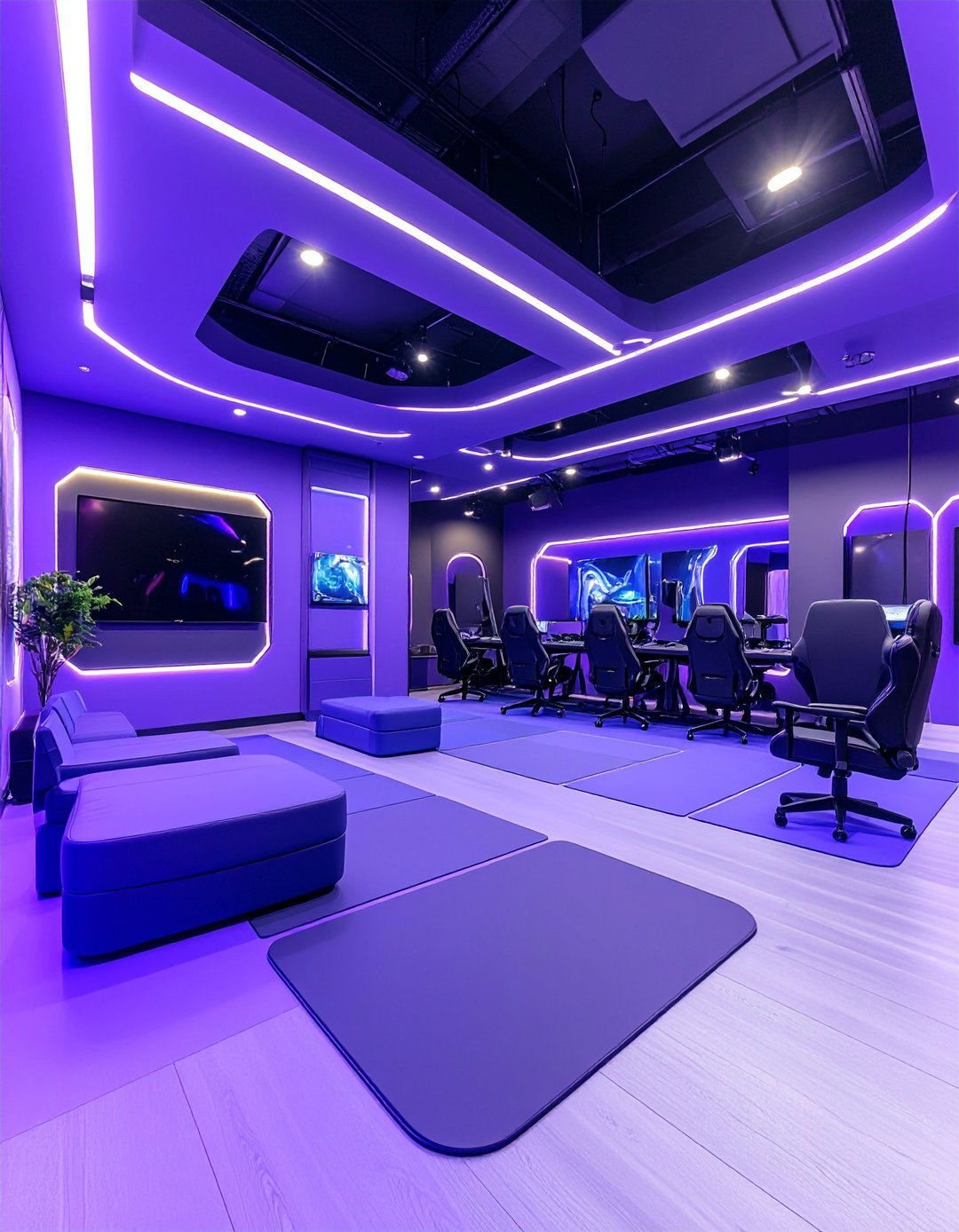 Purple Gaming VR Play Area - 24 Purple Gaming Setup Ideas