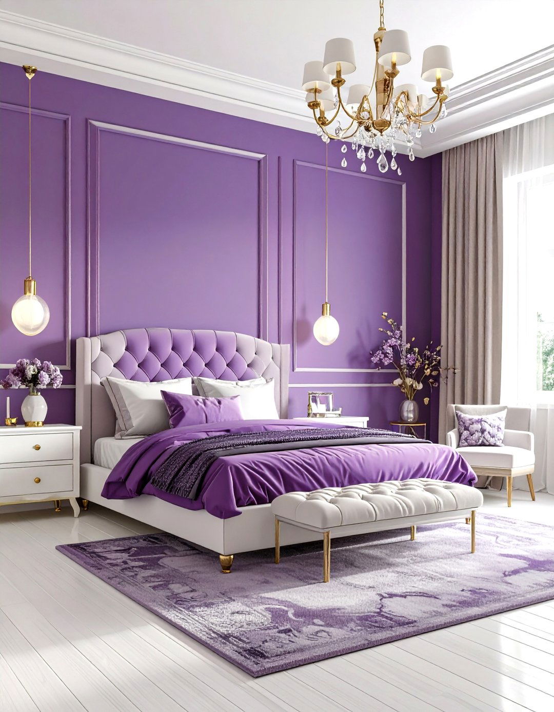 Purple Royalty Elegance Theme - 24 Kids Room Paint Ideas