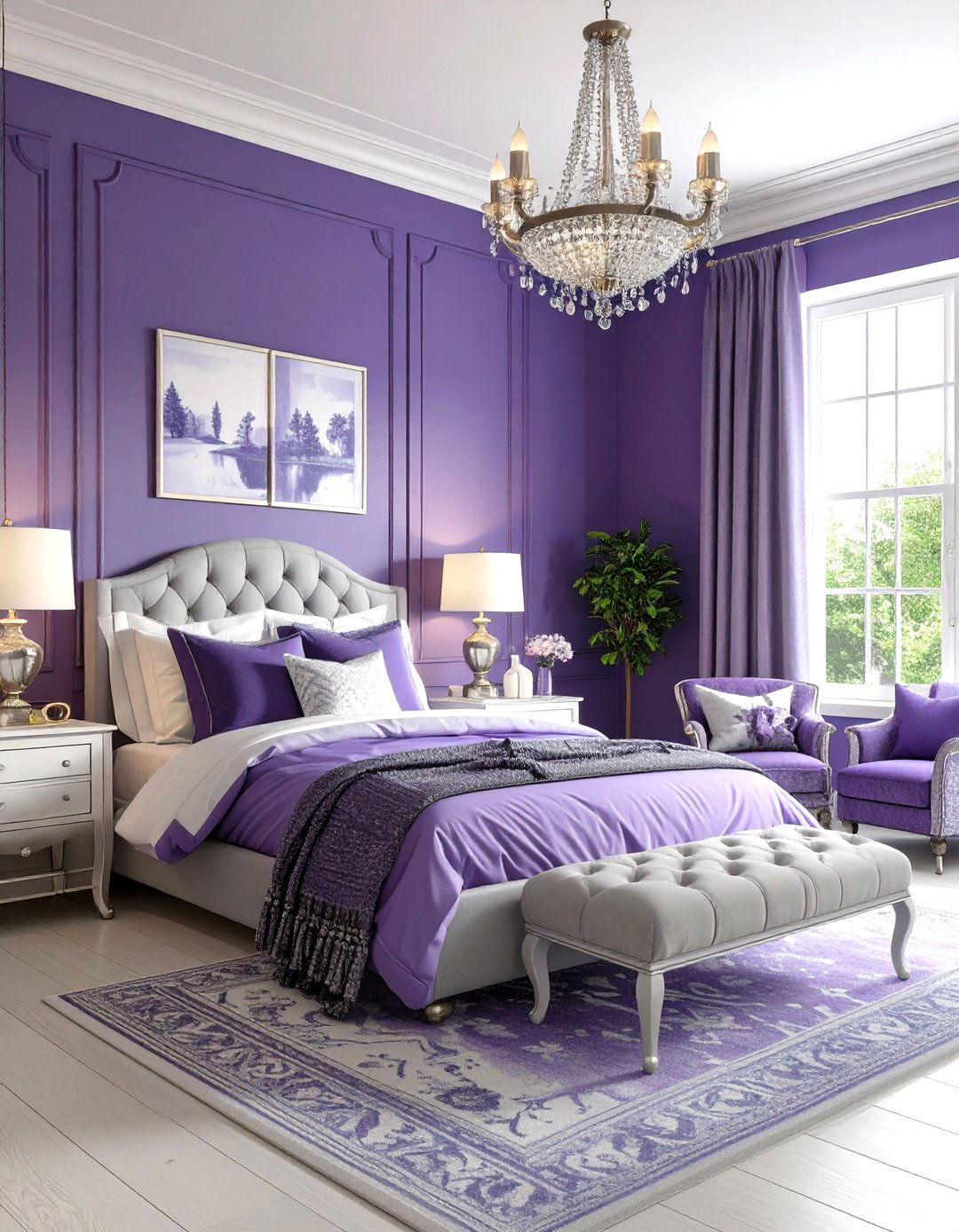 Purple and Silver Mystical Theme - 24 Boys Room Paint Ideas