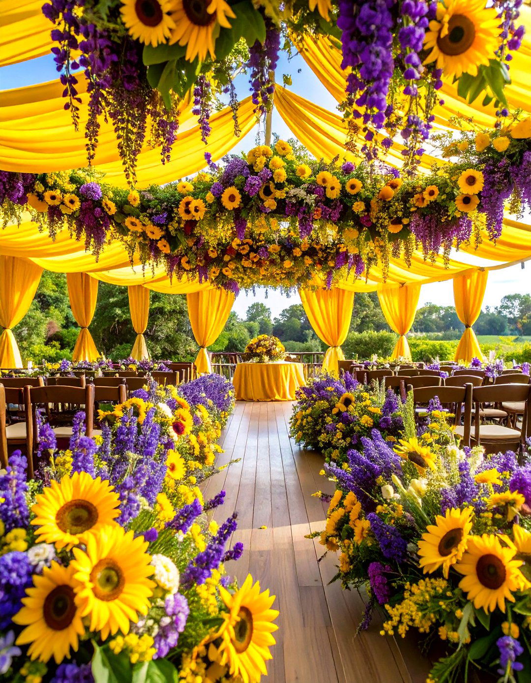 Purple and Yellow Bright Wedding - 24 Purple Wedding Theme Ideas
