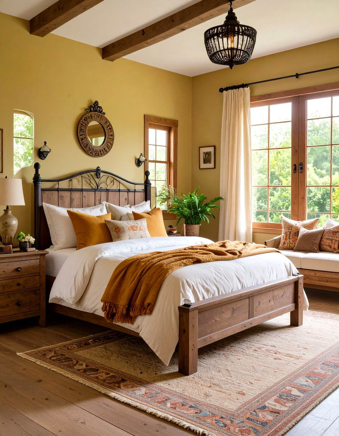 Putty Limewash Rustic Bedroom - 24 Limewash Bedroom Ideas