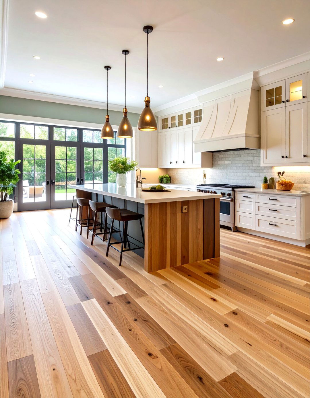 Quartersawn White Oak Kitchen - 24 Light Wood Floor Kitchen Ideas