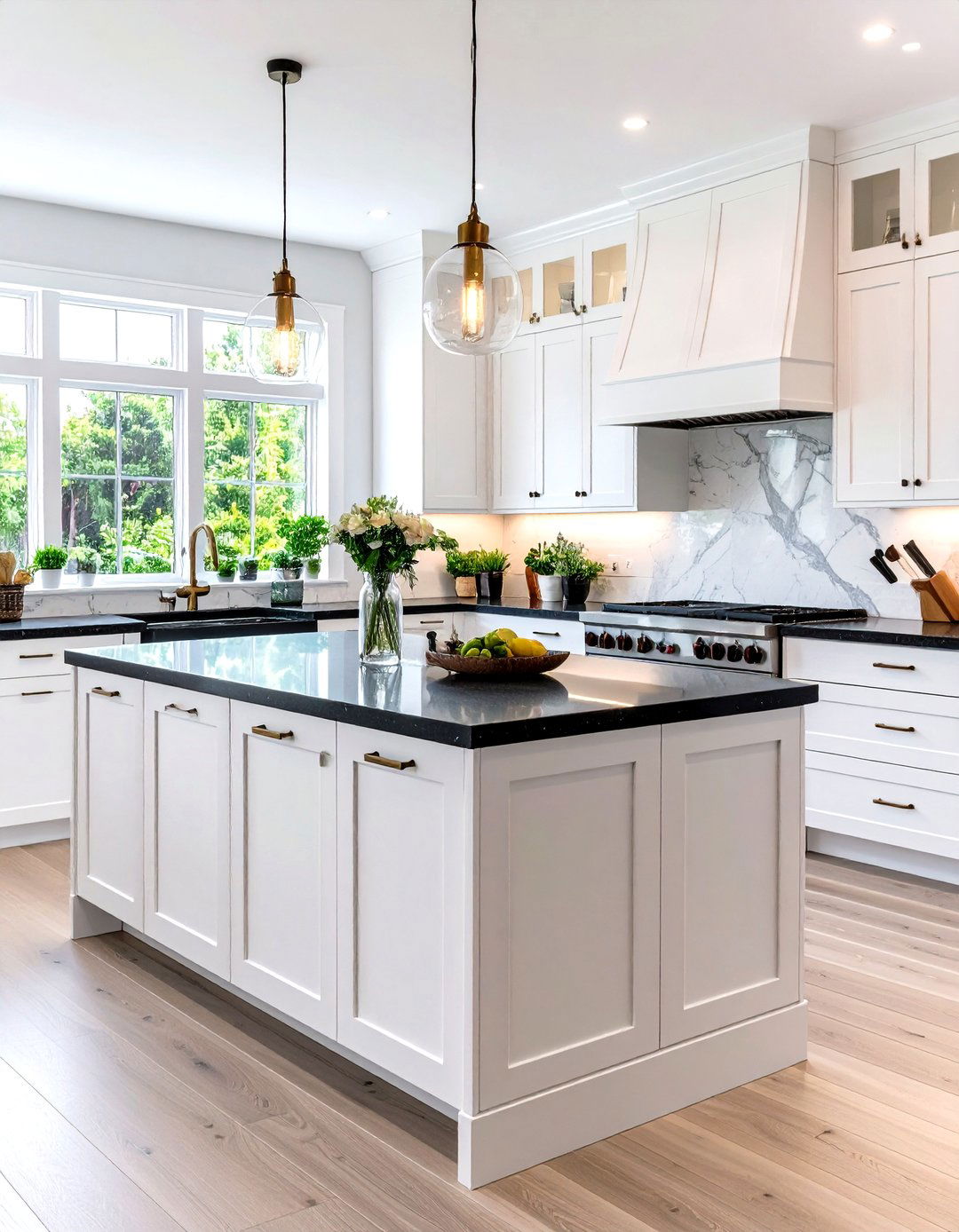 Quartz Countertop Durability Focus - 24 Kitchen With White Cabinets and Black Countertops Ideas