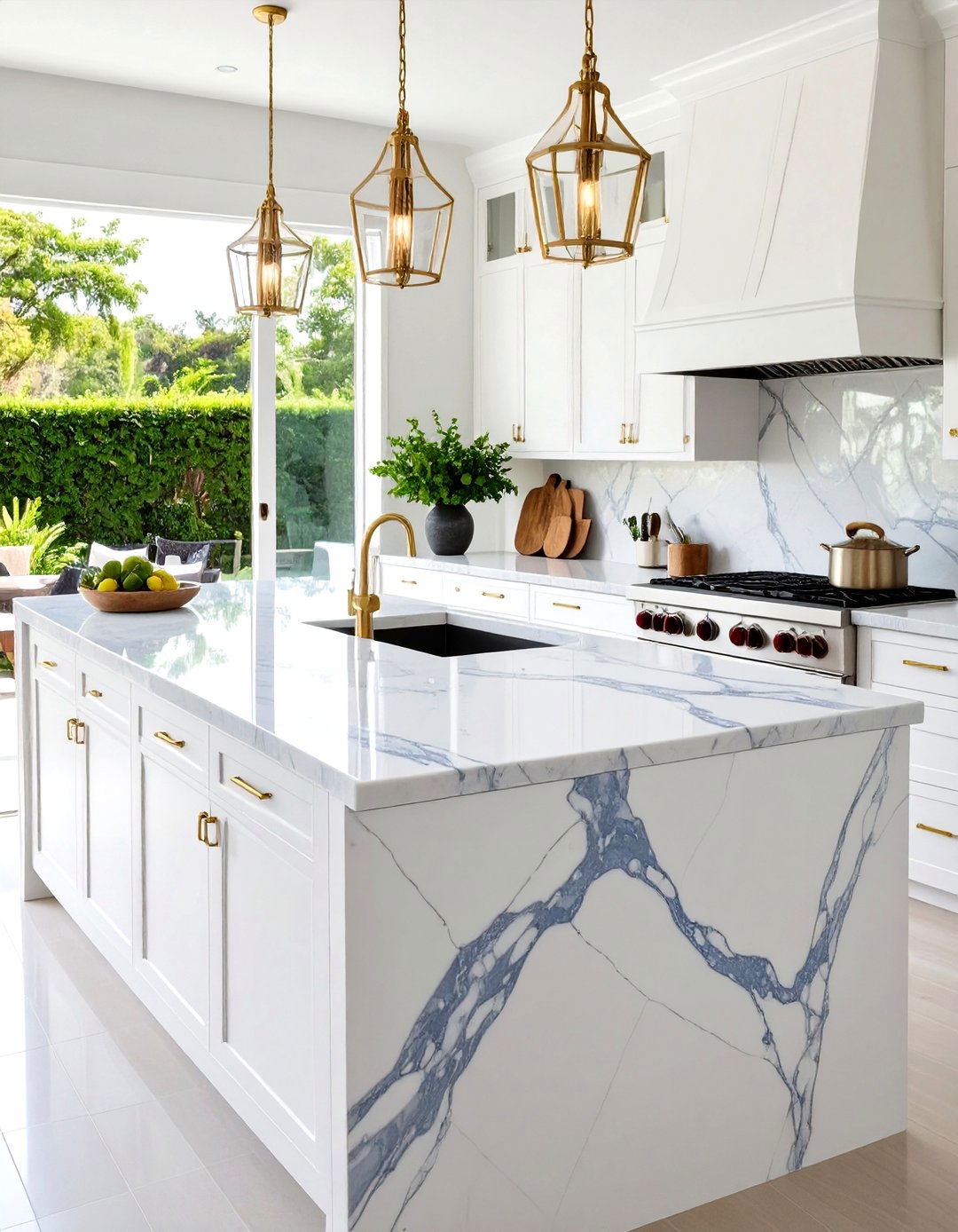 Quartzite Natural Stone Elegance - 24 Outdoor Kitchen Countertop Ideas