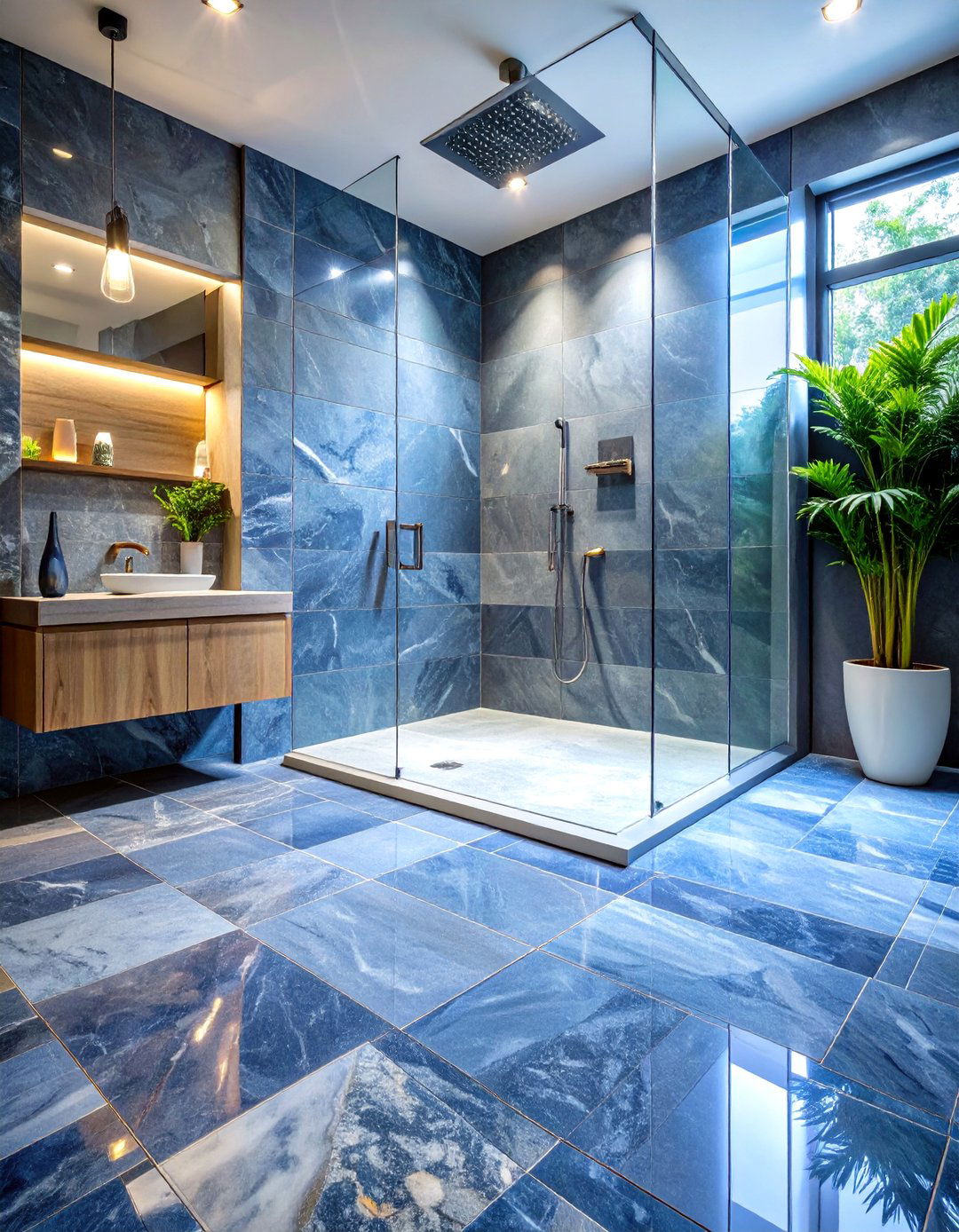 Quartzite Shower Floor Tiles - 24 Shower Floor Tile Ideas