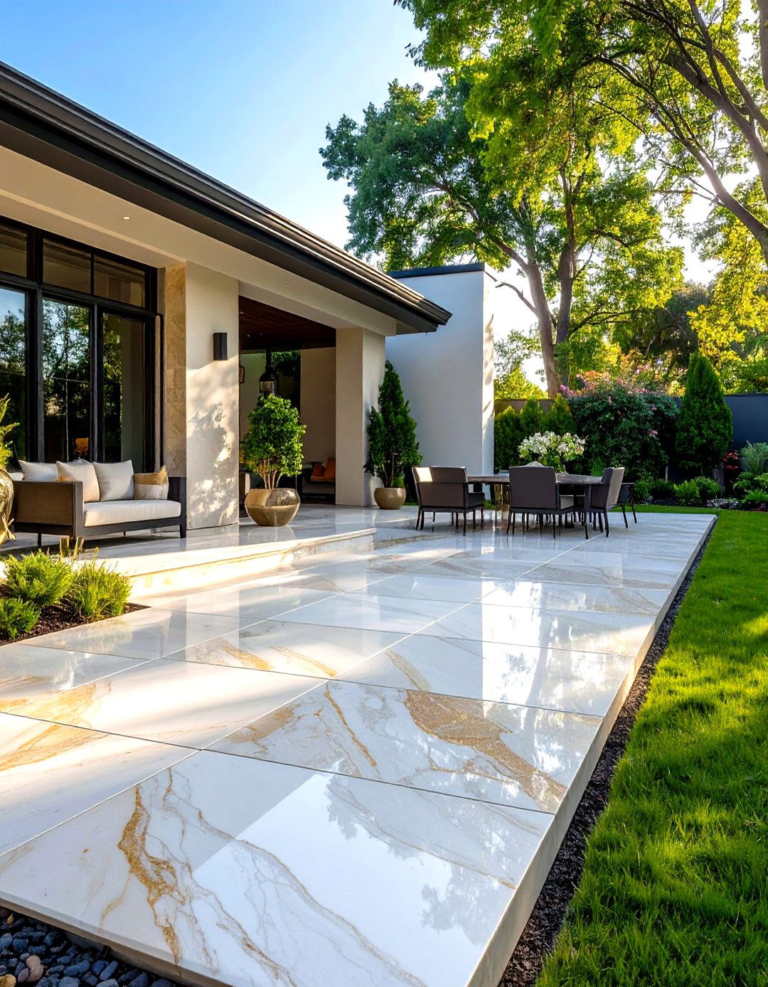 Quartzite Stone Tiles - 24 Patio Flooring Ideas