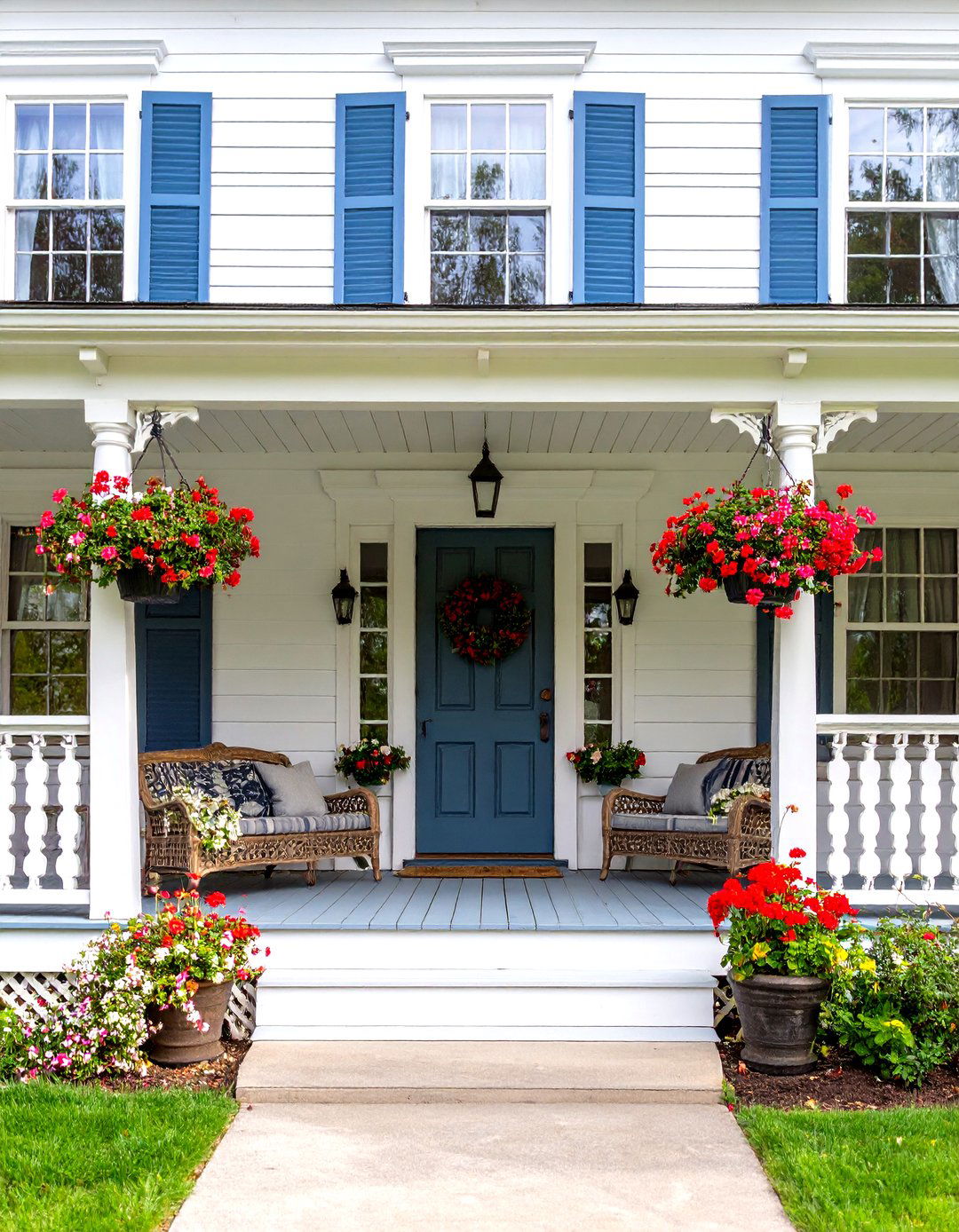 Queen Anne Farmhouse with Decorative Elements - 24 White Farmhouse With Wrap-around Porch Ideas