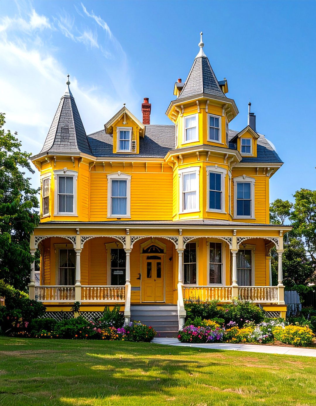 Queen Anne Victorian Yellow Showcase - 24 Yellow Exterior Home Ideas
