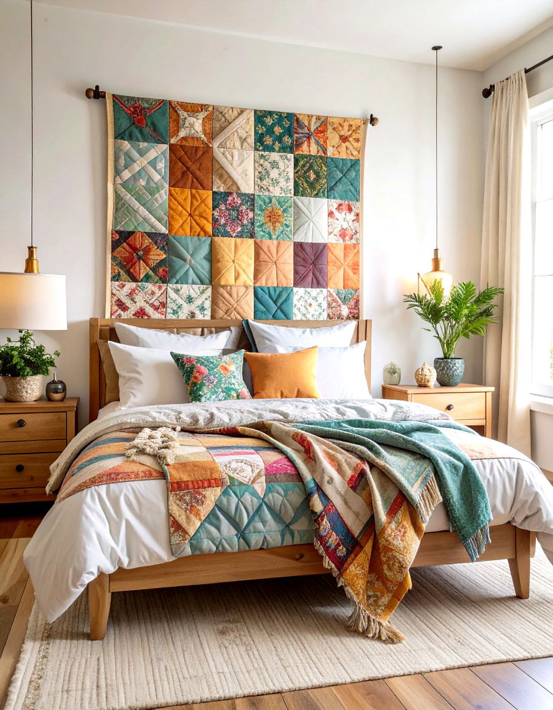 Quilted Wall Hangings - 24 Farmhouse Wall Decor Ideas
