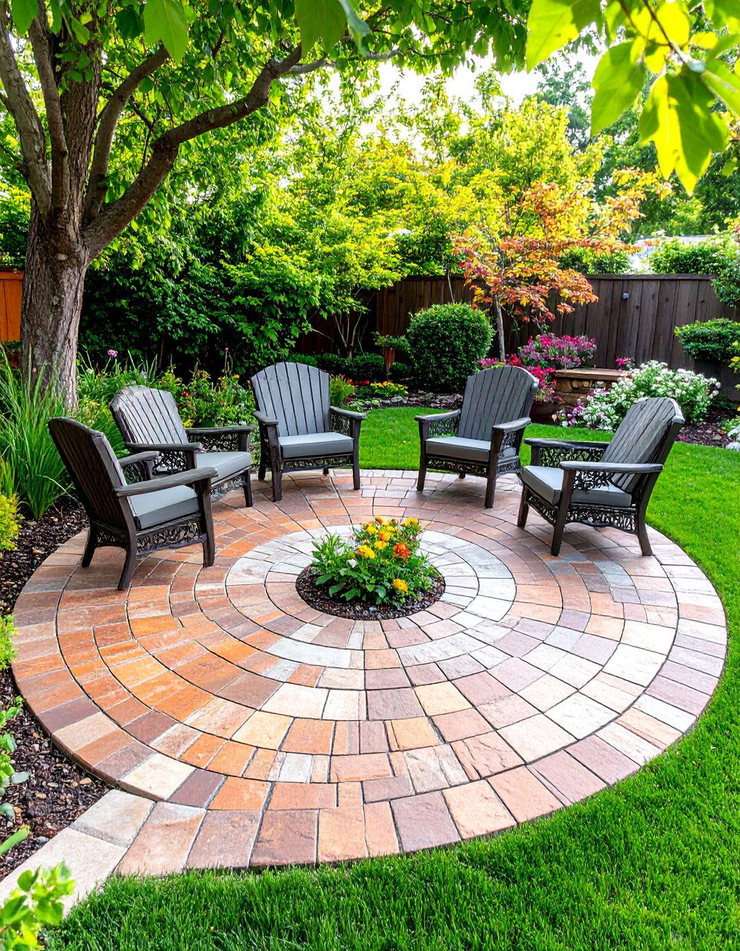 Radial Brick Patio Design - 24 Brick Patio Ideas