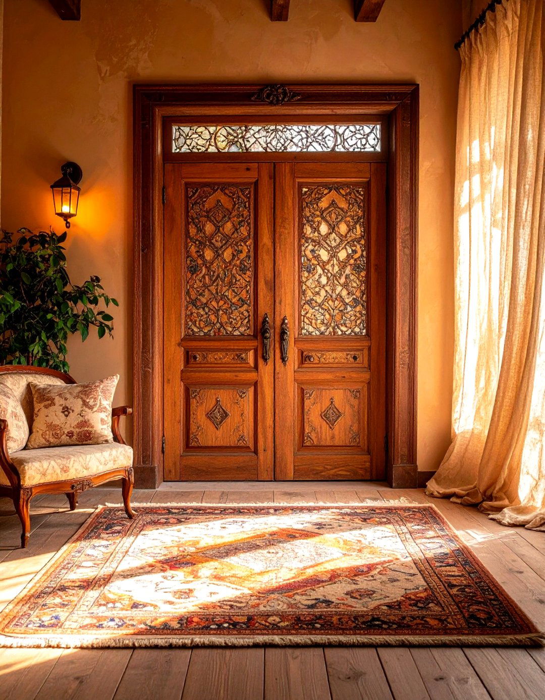 Ragged Texture Door Painting - 24 Door Painting Ideas
