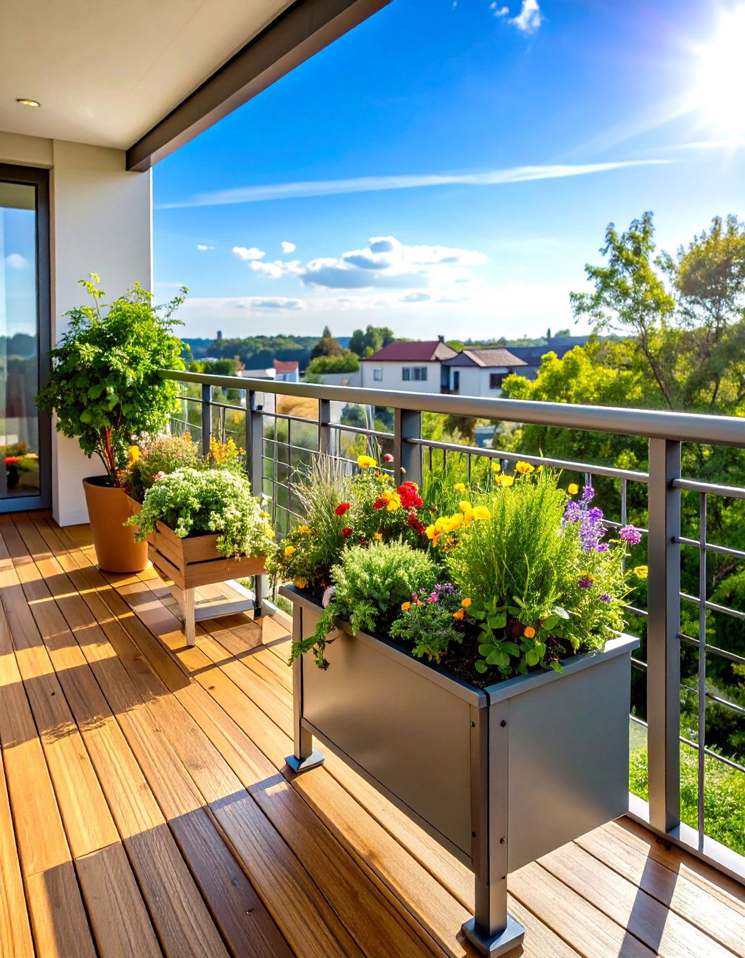 Railing Mounted Garden - 24 Urban Garden Ideas