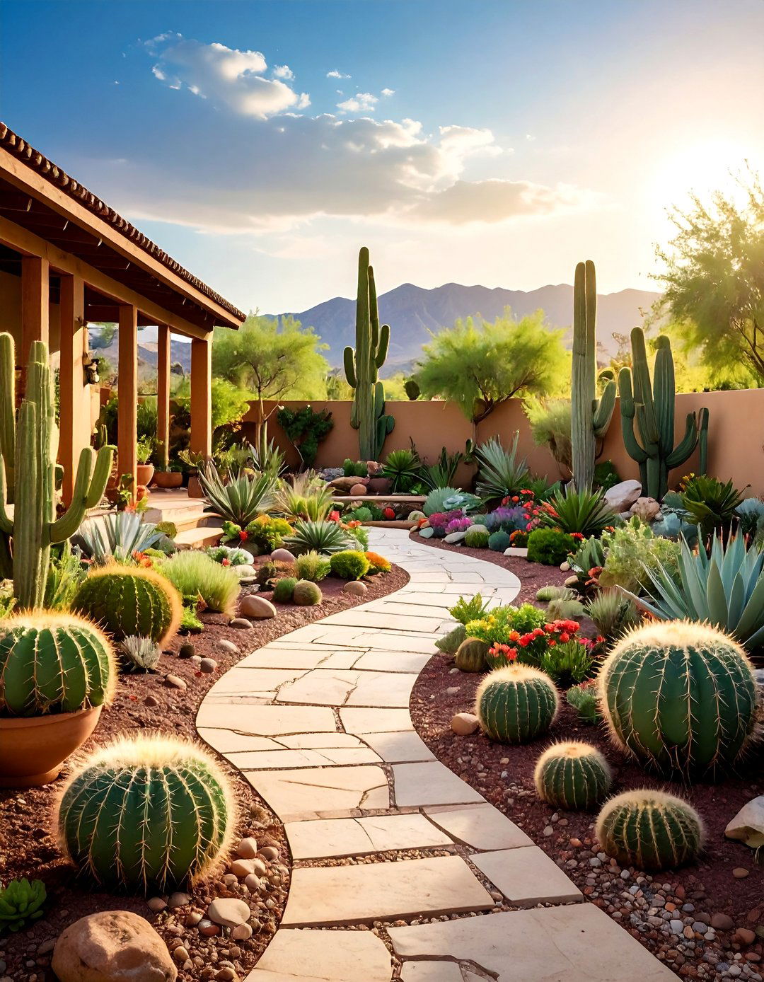 Rain Garden Desert Style - 24 Cactus Garden Ideas
