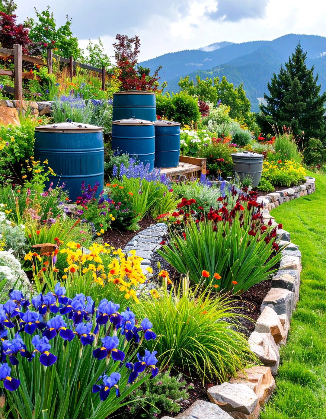 Rain Garden Terrace System - 24 Hillside Terraced Garden Ideas