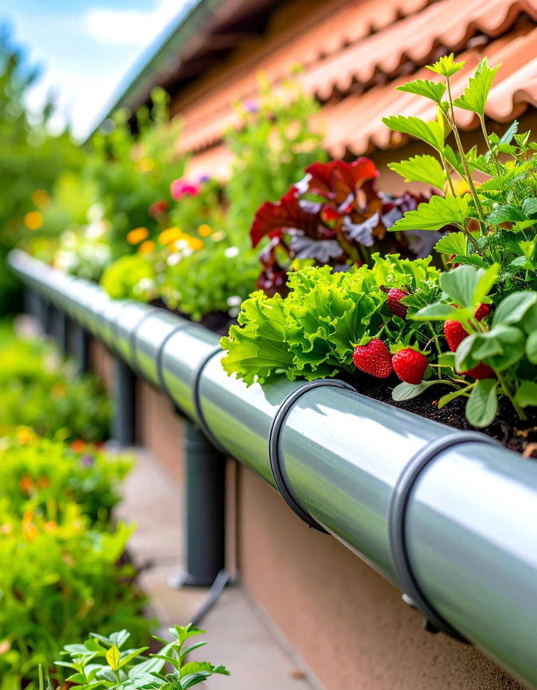 Rain Gutter Garden - 24 Urban Garden Ideas